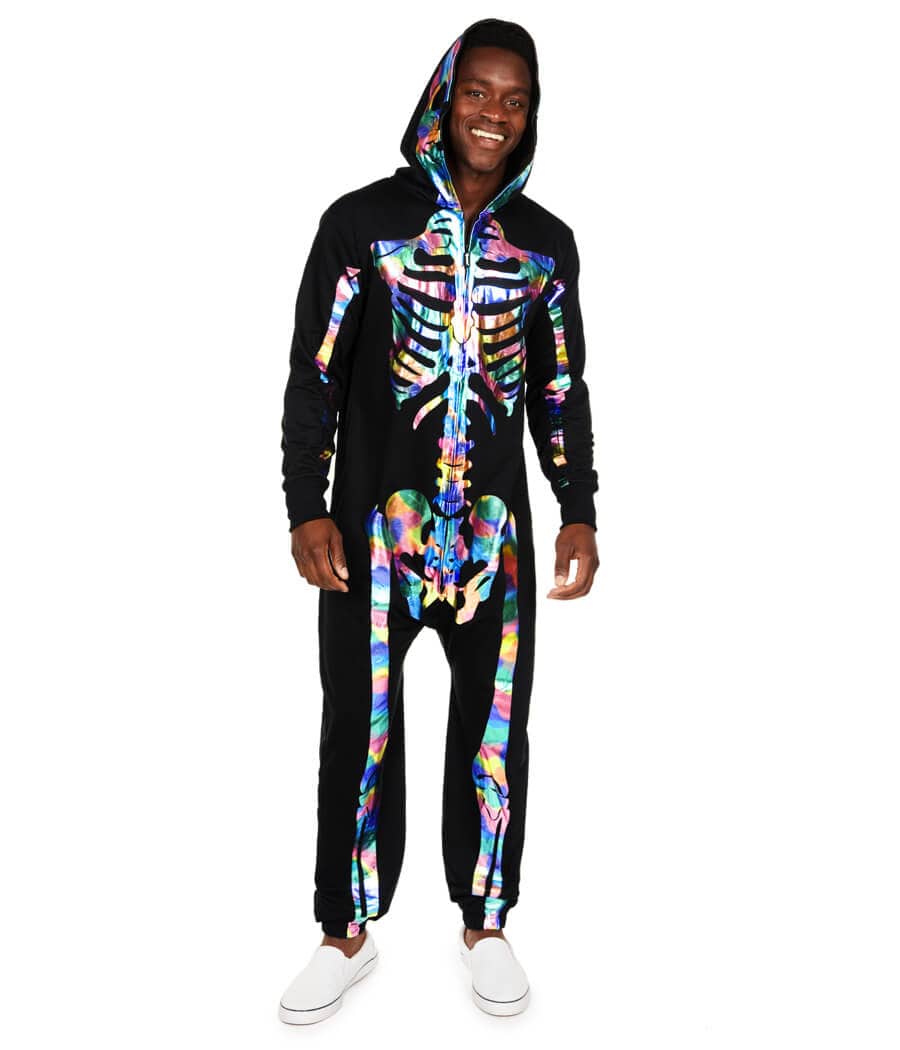 Men's Iridescent Skeleton Costume