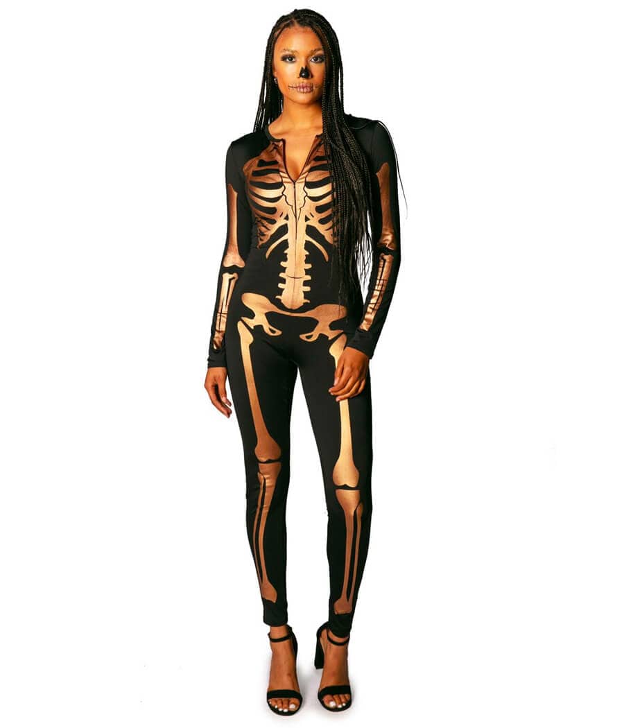 Gold Skeleton Bodysuit Costume